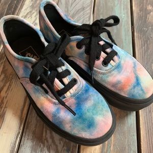 Velvet tie dye vans